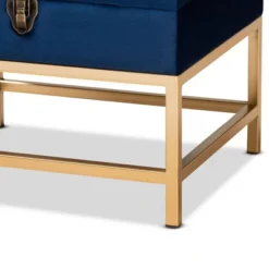 Aliana Fabric And Metal Ottoman Navy Blue/Gold - Baxton Studio 14 Aliana Fabric And Metal Ottoman Navy Blue/Gold - Baxton Studio -Baxton Studio GUEST c5083f88 8d4b 431c 8365 8e938445c25b