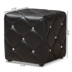 Stacey Modern And Contemporary Faux Leather Upholstered Ottoman - Baxton Studio 11 Stacey Modern And Contemporary Faux Leather Upholstered Ottoman - Baxton Studio -Baxton Studio GUEST c5139be2 72d7 4223 b51a 2bb3fc686f31