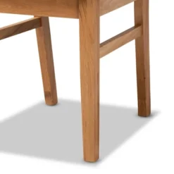 Set Of 2 Idris Fabric Upholstered Rattan Dining Chairs Black/Oak Brown - Baxton Studio -Baxton Studio GUEST c5920652 d152 4419 8316 14d7f7ab27b2