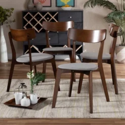 Set Of 4 Iora Upholstered Wood Dining Chairs - Baxton Studio 10 Set Of 4 Iora Upholstered Wood Dining Chairs - Baxton Studio -Baxton Studio GUEST c596f1ac c5b0 4d3d afd3 2715b5bfe47e
