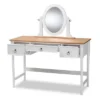 3 Drawer Sylvie Wood Vanity Table With Mirror White - Baxton Studio -Baxton Studio GUEST c623d7ae 89e3 4cdb af64 268fb42a60a5