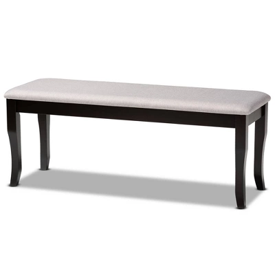 Cornelie Fabric Upholstered Wood Dining Bench - Baxton Studio 8 Cornelie Fabric Upholstered Wood Dining Bench - Baxton Studio - Image 6