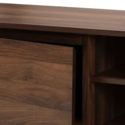 Landen Mid-Century Modern Wood TV Stand For TVs Up To 65" Walnut/Gold/Brown - Baxton Studio -Baxton Studio GUEST c6961fef 5009 4e12 a85a d51bf7ac6af8