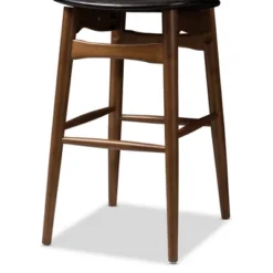 Set Of 2 Flora Mid-Century Modern Walnut Finished Wood Upholstered Barstools Black - Baxton Studio 12 Set Of 2 Flora Mid-Century Modern Walnut Finished Wood Upholstered Barstools Black - Baxton Studio -Baxton Studio GUEST c73f8f04 ba94 4ac6 aa30 69cc5525075b