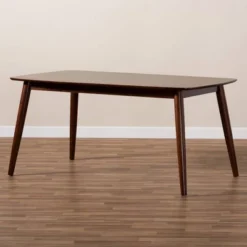 Edna Wood Dining Table Walnut - Baxton Studio -Baxton Studio GUEST c7d8cc82 a376 4d97 ad9b e65d5e0c1f7f