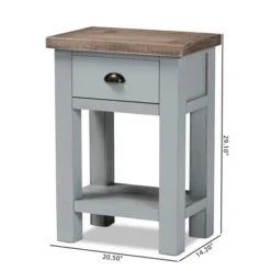 Hastin Two-Tone Wood 1 Drawer Nightstand Brown/Gray - Baxton Studio 21 Hastin Two-Tone Wood 1 Drawer Nightstand Brown/Gray - Baxton Studio -Baxton Studio GUEST c82b9de9 2fa4 4e72 a0cd 9689f08398ac