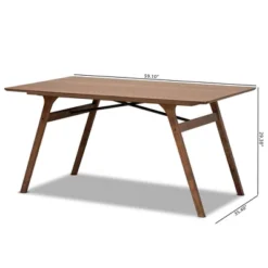Saxton Wood Dining Table Walnut Brown/Black - Baxton Studio -Baxton Studio GUEST c86ccbd1 fec7 441c a04b 890822a72423