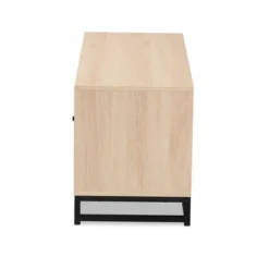 Ardon Bohemian Wood And Metal 2 Door Natural Rattan TV Stand For TVs Up To 40" Light Brown/Black - Baxton Studio 12 Ardon Bohemian Wood And Metal 2 Door Natural Rattan TV Stand For TVs Up To 40" Light Brown/Black - Baxton Studio -Baxton Studio GUEST c883117a 8d1a 4f4a 9329 39bf0ec33549