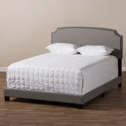 Odette Modern And Contemporary Fabric Upholstered Bed - Light Gray - Baxton Studio 17 Odette Modern And Contemporary Fabric Upholstered Bed - Light Gray - Baxton Studio -Baxton Studio GUEST c8d646b5 d58f 42f1 8d37 373c05bc487b