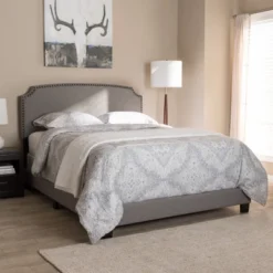 Odette Modern And Contemporary Fabric Upholstered Bed - Light Gray - Baxton Studio 16 Odette Modern And Contemporary Fabric Upholstered Bed - Light Gray - Baxton Studio -Baxton Studio GUEST c925a560 8dd8 4cdd bda8 632a0047a182