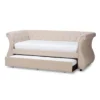 Twin Cherine Classic And Contemporary Fabric Upholstered Daybed With Trundle Beige - Baxton Studio -Baxton Studio GUEST c9999a08 dcdf 49bc 84e5 d6bff1cb4821