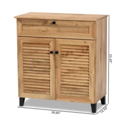 Coolidge Wood 1 Drawer Storage Cabinet Oak Brown - Baxton Studio -Baxton Studio GUEST ca5f34bf b962 441a 86ee c520ae2612a6