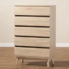 Mirren Light Oak 5 Drawer Chest Brown/Dark Gray - Baxton Studio -Baxton Studio GUEST ca67f60e cbd5 4a74 93ea 0656712a8068
