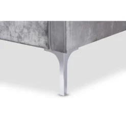 Baxton Studio Clara Velvet Fabric Upholstered 2 Seater Loveseat Gray - BaxtonStudio -Baxton Studio GUEST cb140ed4 6f0f 426a aa02 ed4e4e41ca90