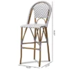 Baxton Studio Ilene Indoor And Outdoor Stackable Bistro Barstool Gray/White - BaxtonStudio -Baxton Studio GUEST cb26249e ba1a 4640 9f4a 6d60ef2ec47e