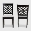 2pc Caron Upholstered Wood Dining Chair Set - Baxton Studio -Baxton Studio GUEST cc166717 86d3 4d84 8c30 604bd4647152