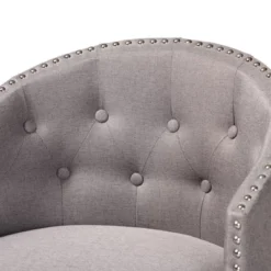 2pc Theron Fabric And Wood Swivel Counter Stool Set - Baxton Studio -Baxton Studio GUEST cc74d1a2 b8b6 42f2 bdbe f369f140f39f