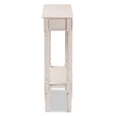 Ariella Whitewashed 1 Drawer End Table White - Baxton Studio 13 Ariella Whitewashed 1 Drawer End Table White - Baxton Studio - Image 11