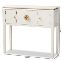 Aiko Wood Console Table White - Baxton Studio -Baxton Studio GUEST ce162a8e 6623 470c 97bc a7604ea91109