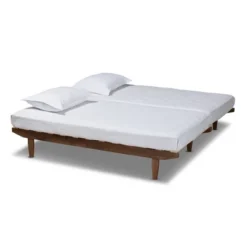 King Hiro Wood Expandable Bed Frame Walnut - Baxton Studio 12 King Hiro Wood Expandable Bed Frame Walnut - Baxton Studio -Baxton Studio GUEST cf3ff713 b11a 4463 9a8a 11beb3479622