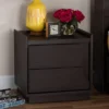 Larsine Finished 2 Drawer Nightstand Brown - Baxton Studio 1 Larsine Finished 2 Drawer Nightstand Brown - Baxton Studio -Baxton Studio GUEST cf51bb25 8a18 44fd a474 fec70a41a74d