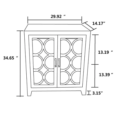 Garcelle Wood And Mirrored Glass 2 Door Sideboard White - Baxton Studio 12 Garcelle Wood And Mirrored Glass 2 Door Sideboard White - Baxton Studio - Image 10