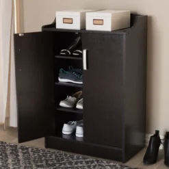 Verdell Modern And Contemporary Finished Shoe Cabinet Dark Brown - Baxton Studio 17 Verdell Modern And Contemporary Finished Shoe Cabinet Dark Brown - Baxton Studio -Baxton Studio GUEST d0539bac 2646 4942 a926 5a6988e56077