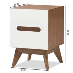 Calypso Mid - Century Modern Wood 3 - Drawer Storage Nightstand - Brown - Baxton Studio 15 Calypso Mid - Century Modern Wood 3 - Drawer Storage Nightstand - Brown - Baxton Studio -Baxton Studio GUEST d214742f 06de 4880 94f2 5c73956a22d3