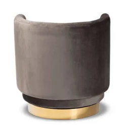 Saffi Velvet Upholstered Swivel Accent Chair - Baxton Studio -Baxton Studio GUEST d2a2519a 273e 4cc5 b63f e2fde82fe43b