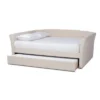Delora Upholstered Daybed With Trundle Beige - Baxton Studio -Baxton Studio GUEST d302caae 8f57 4ac3 93ec 2ae31fafa904