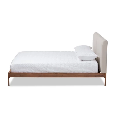Aveneil Walnut Finished Platform Bed - Baxton Studio 4 Aveneil Walnut Finished Platform Bed - Baxton Studio - Image 2