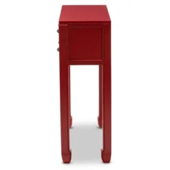 Pomme Accent 6 Drawer Console Table Red - Baxton Studio -Baxton Studio GUEST d428bb5b 0ff2 4b63 a813 9579b33ac84f