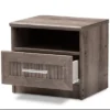 Gallia Modern And Contemporary Oak Finished 1 Drawer Nightstand Brown - Baxton Studio 2 Gallia Modern And Contemporary Oak Finished 1 Drawer Nightstand Brown - Baxton Studio -Baxton Studio GUEST d42dc811 9a1d 4187 a683 9f0a5eb82514