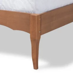 Marieke Wood Bed Frame Ash Walnut - Baxton Studio -Baxton Studio GUEST d454e1fd 15aa 48a3 90df 29370d1db594