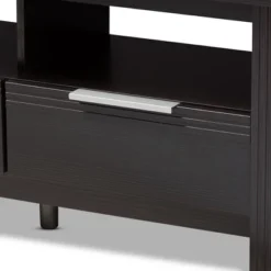 Elaine Modern And Contemporary Finished TV Stand For TVs Up To 60" Dark Brown - Baxton Studio -Baxton Studio GUEST d4719e54 04ec 40f0 89b9 35268e731596