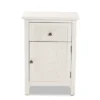 Lambert Wood 1 Drawer Nightstand White - Baxton Studio -Baxton Studio GUEST d4830ce4 c726 47d9 bb91 55bc92a3f1f9