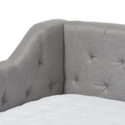 Twin Perry Modern And Contemporary Fabric Daybed With Trundle Light Gray - Baxton Studio -Baxton Studio GUEST d5afca0d 183b 42d6 9620 f61a62e819c0