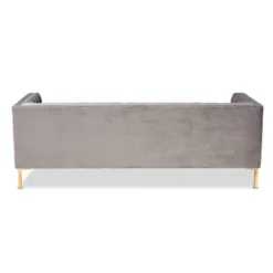 Zanetta Velvet Finished Sofa Gray - Baxton Studio -Baxton Studio GUEST d5e7c130 6c0d 4dad 8fa6 26db7a66c3d2