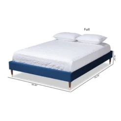 Full Volden Velvet Wood Platform Bed Frame Blue - Baxton Studio -Baxton Studio GUEST d5f210cf df1e 4df2 98b6 ba1b67b228da