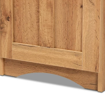 Lauren Wood Buffet And Hutch Kitchen Cabinet Oak Brown/Black - Baxton Studio 6 Lauren Wood Buffet And Hutch Kitchen Cabinet Oak Brown/Black - Baxton Studio - Image 4