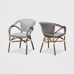 Baxton Studio Set Of 2 Eliane Indoor And Outdoor Stackable Bistro Dining Chairs - BaxtonStudio 15 Baxton Studio Set Of 2 Eliane Indoor And Outdoor Stackable Bistro Dining Chairs - BaxtonStudio -Baxton Studio GUEST d6999d73 fdc0 4ac5 9a19 8c6fecdb54be