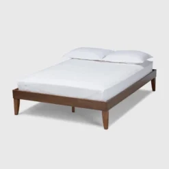 Lucina Walnut Platform Bed Frame Brown - Baxton Studio -Baxton Studio GUEST d73b05ae 7032 4413 994f 9cb7851a0970