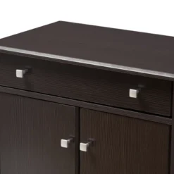 Dariell Modern And Contemporary Finished Shoe Cabinet Dark Brown - Baxton Studio -Baxton Studio GUEST d766edb9 2da2 45f0 8be7 7b689f5cc2ab