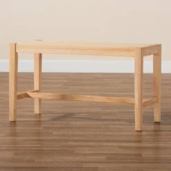 Danyl Wood Rattan Accent Bench Oak Brown - Baxton Studio -Baxton Studio GUEST d79aceb7 0f4c 4e81 a75c 63c333614ab8