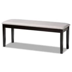 Teresa Fabric Upholstered And Wood Dining Bench - Baxton Studio -Baxton Studio GUEST d7fdc3a4 7e1c 4a15 a20c 5d0e7f6d2297