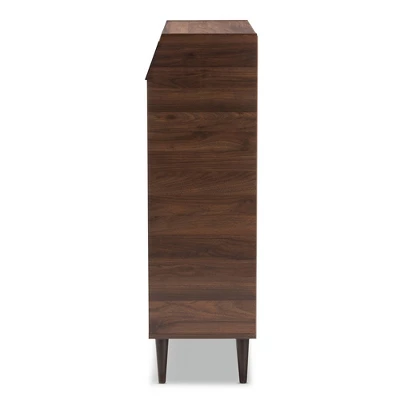 Cormier Walnut Finished 2 Door Wood Entryway Shoe Storage Cabinet Brown - Baxton Studio 9 Cormier Walnut Finished 2 Door Wood Entryway Shoe Storage Cabinet Brown - Baxton Studio - Image 7