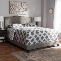 Vivienne Modern And Contemporary Fabric Upholstered Bed Light Gray - Baxton Studio 16 Vivienne Modern And Contemporary Fabric Upholstered Bed Light Gray - Baxton Studio -Baxton Studio GUEST d8ce2e2e 0196 44a9 9a0d 77fb90e23cb3