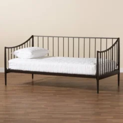 Full Rupert Vintage Industrial Metal Daybed Black - Baxton Studio 13 Full Rupert Vintage Industrial Metal Daybed Black - Baxton Studio -Baxton Studio GUEST d8d1e927 c709 42ce a747 824046b58c7e