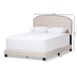 Lexi Modern And Contemporary Fabric Upholstered Bed - Baxton Studio -Baxton Studio GUEST d8d62a07 d531 4349 8f46 3760d395a13f