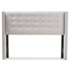 Queen Ginaro Modern And Contemporary Fabric Button Tufted Nail Head Winged Headboard Gray - Baxton Studio -Baxton Studio GUEST d8d8b2b5 1483 42c6 9255 f93f1810bc57